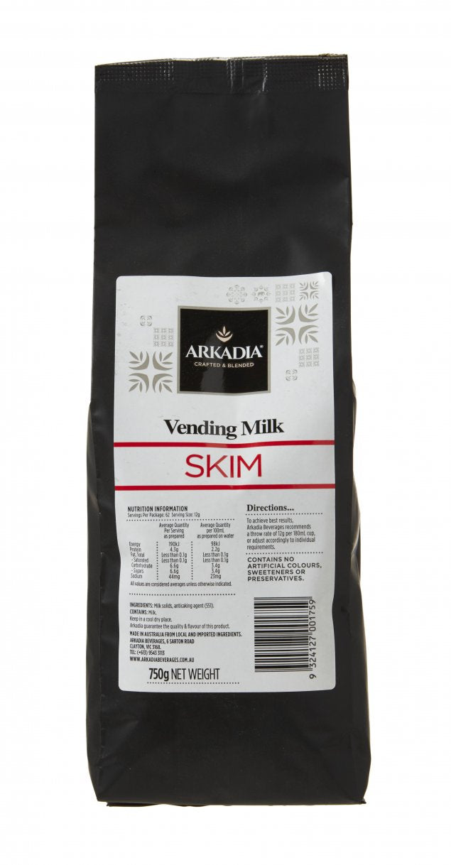 Arkadia Vending Milk Premium Skim Box - 12 units